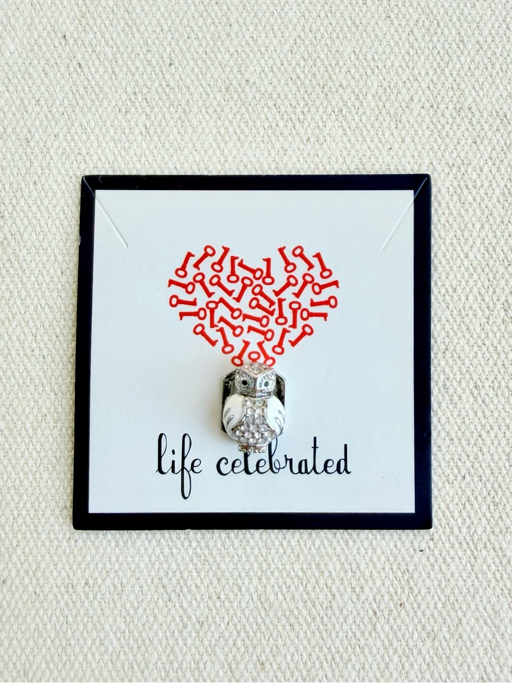 *White Owl Charm* KEEP COLLECTIVE Retired Silver